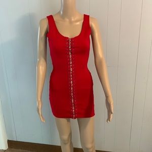 Red mini Corset bodycon dress